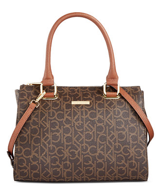 Calvin Klein Hudson Signature Satchel - Handbags & Accessories - Macy&#39;s