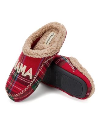 Women's Mama Bear Plaid Clog Slipper