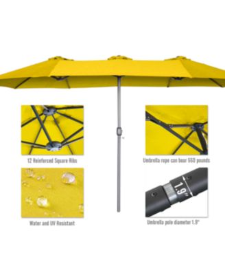 15x9ft Double-Sided Patio Umbrella