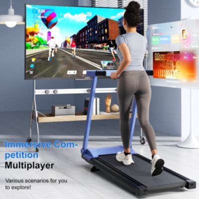 Superun Foldable Treadmill for Home: Features a 3.5 HP motor, 5% incline, and 350 lbs capacity. Compact, app-controlled design ideal for space-saving