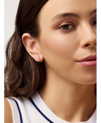 Gold Huggie Earrings - Twist Huggie Hoops