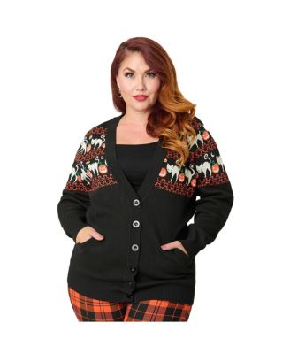 Women's Printed Knit Long Cardigan