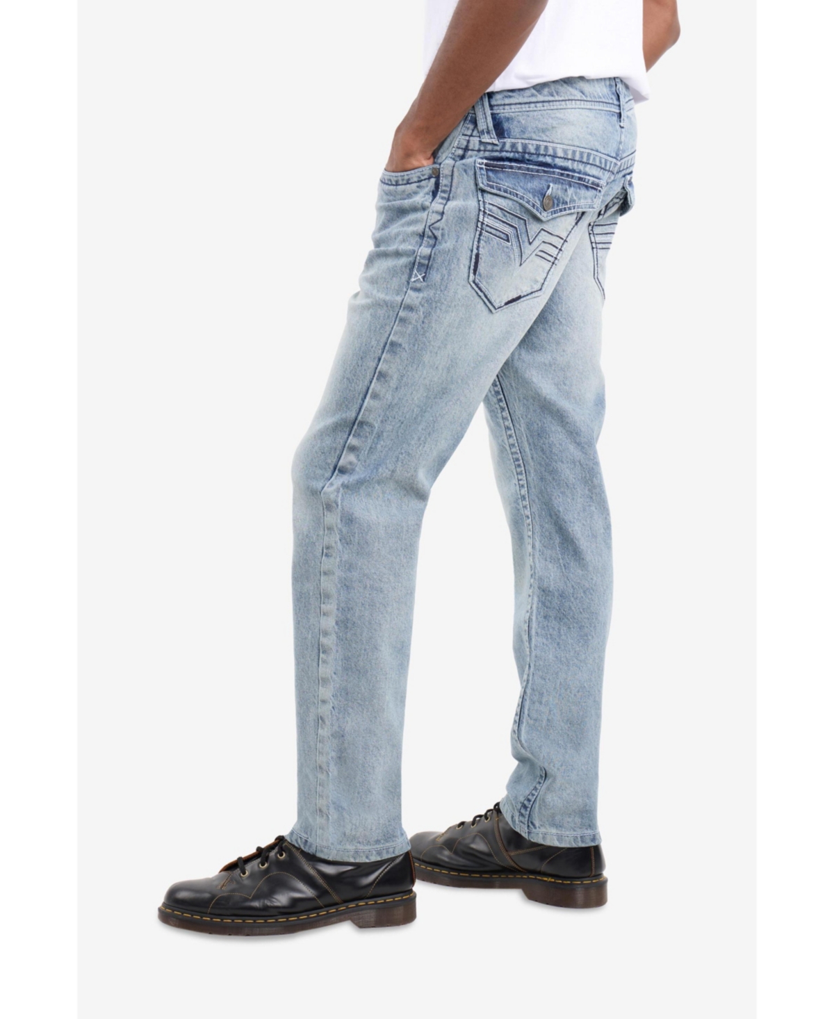 Cultura Men's Saddle Stitch Roman Fit Denim Jeans