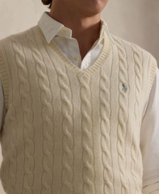 Men's Cable-Knit Wool-Cashmere Sweater Vest