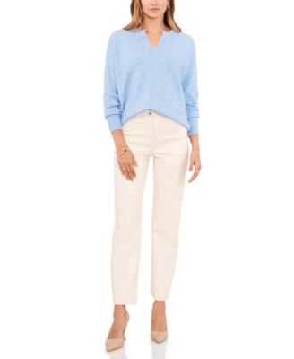 Women's Cozy V-Neck Drop-Shoulder Sweater