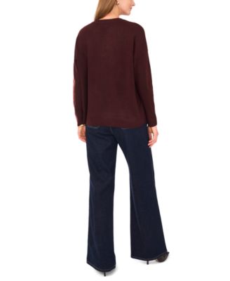 Women's Cozy V-Neck Drop-Shoulder Sweater