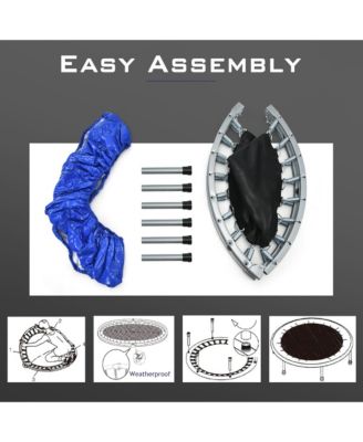 Mini Folding 36'' Trampoline Portable Recreational Fitness Rebounder