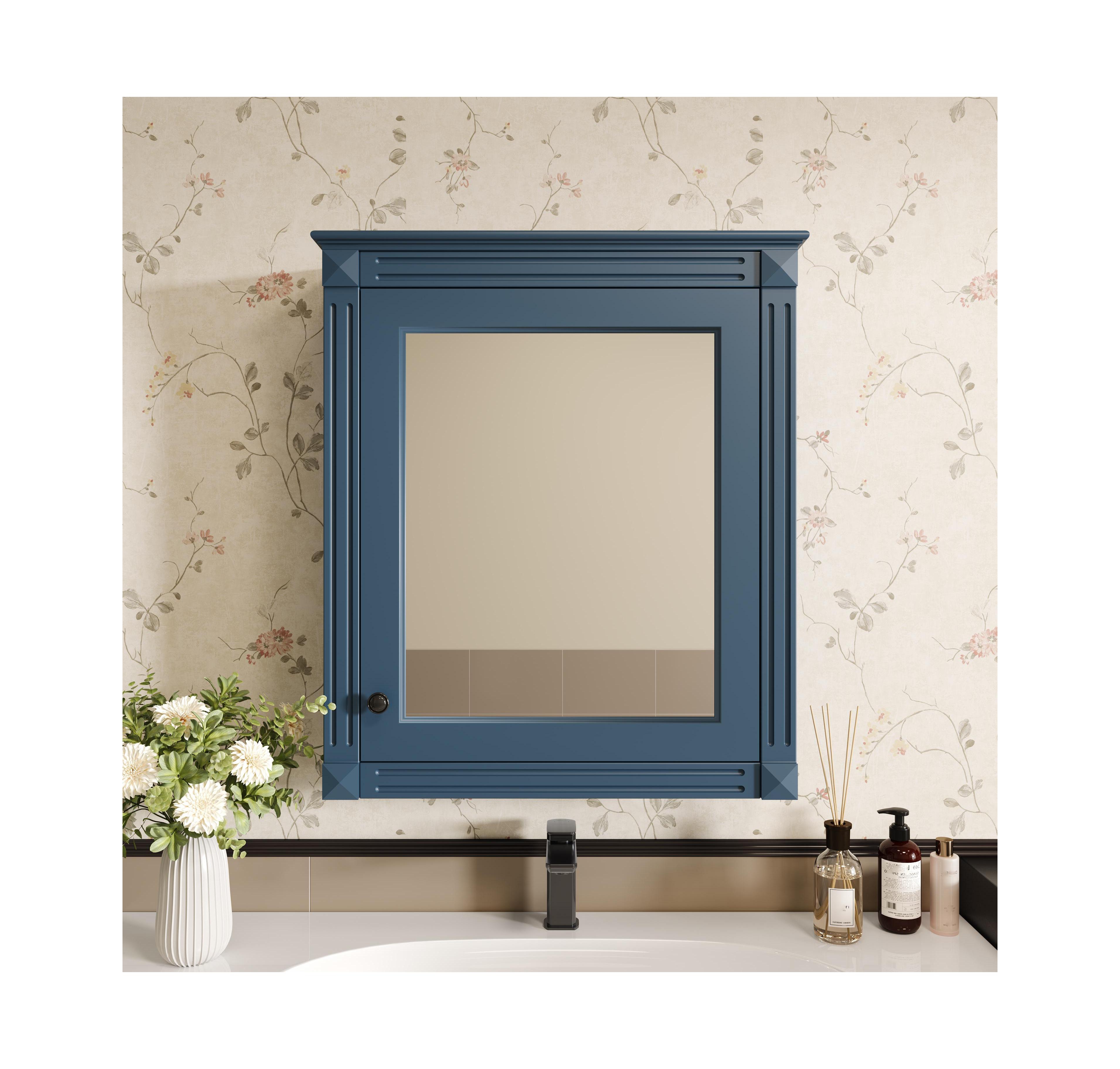 Casainc 24'' x 27'' Wall Mounted Bathroom Cabinet with Mirror & Adjustable Shelf