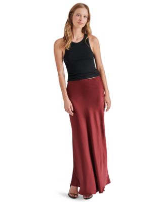 Steve Madden - Women's Jeannie Satin Maxi Skirt