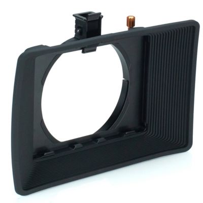 Bright Tangerine Misfit ATOM 4x5.65in and 4x4in Ultra Lightweight 2-Stage Clip-On Matte Box with Detachable Lens Shade, 114mm Clamp