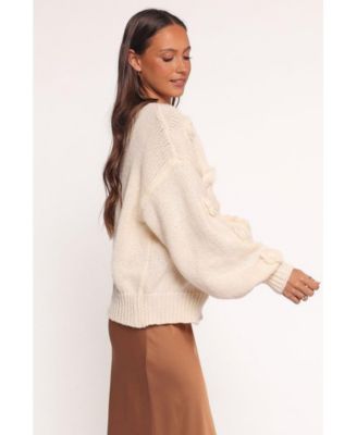Women's Doralee Rose Cardigan - Cream
