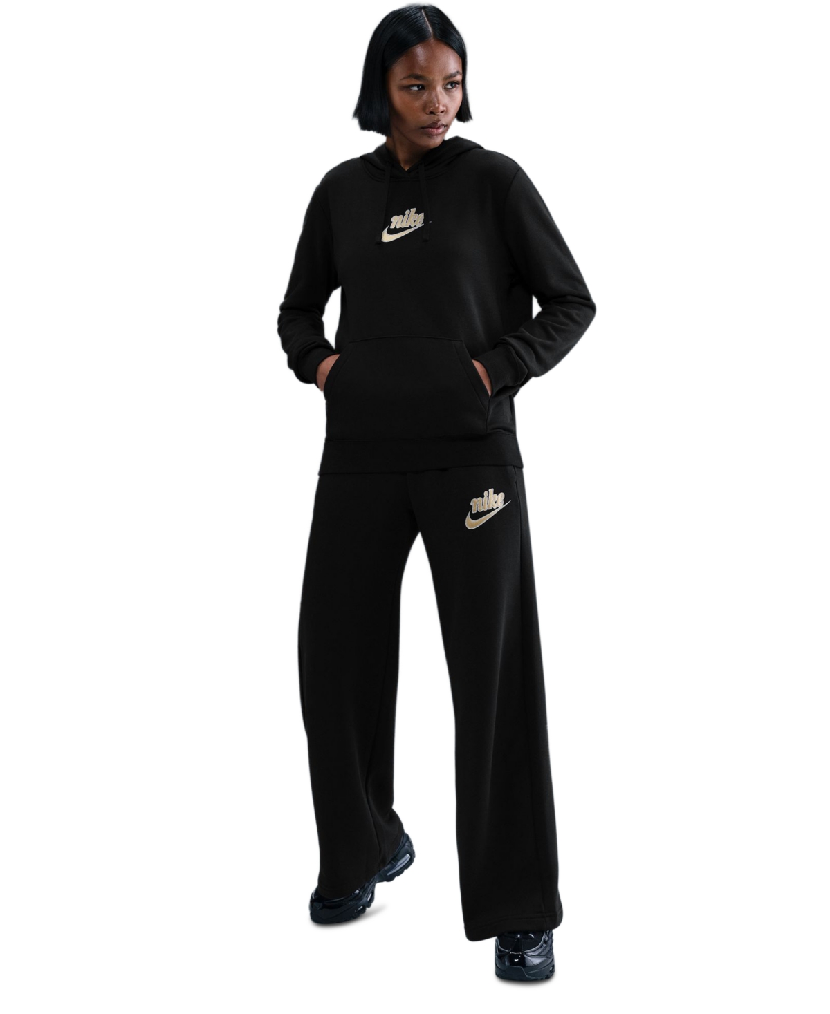 Nike Sportswear Women's Long Sleeve Pull-on Hoodie In Black