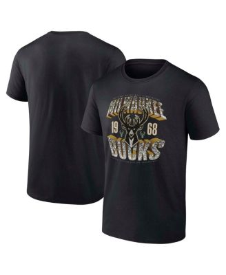 Fanatics - Men's Black Milwaukee Bucks Quick Strides T-Shirt