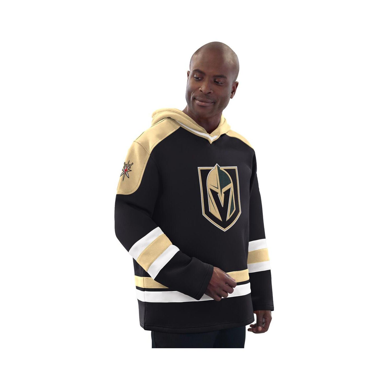 Men's Black/Gold Vegas Golden Knights Hockey Pullover Hoodie