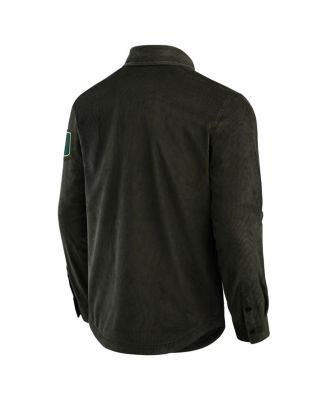 Darius Rucker Collection by Men's Olive Miami Hurricanes Corduroy Full-Button Shacket
