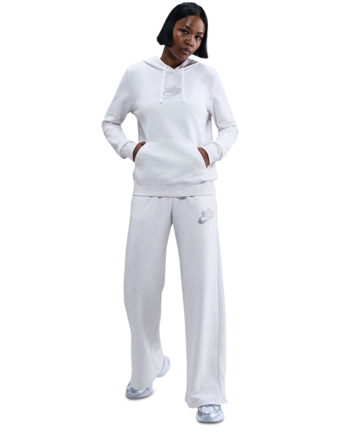 Nike Sportswear Women's Long Sleeve Pull-on Hoodie In White