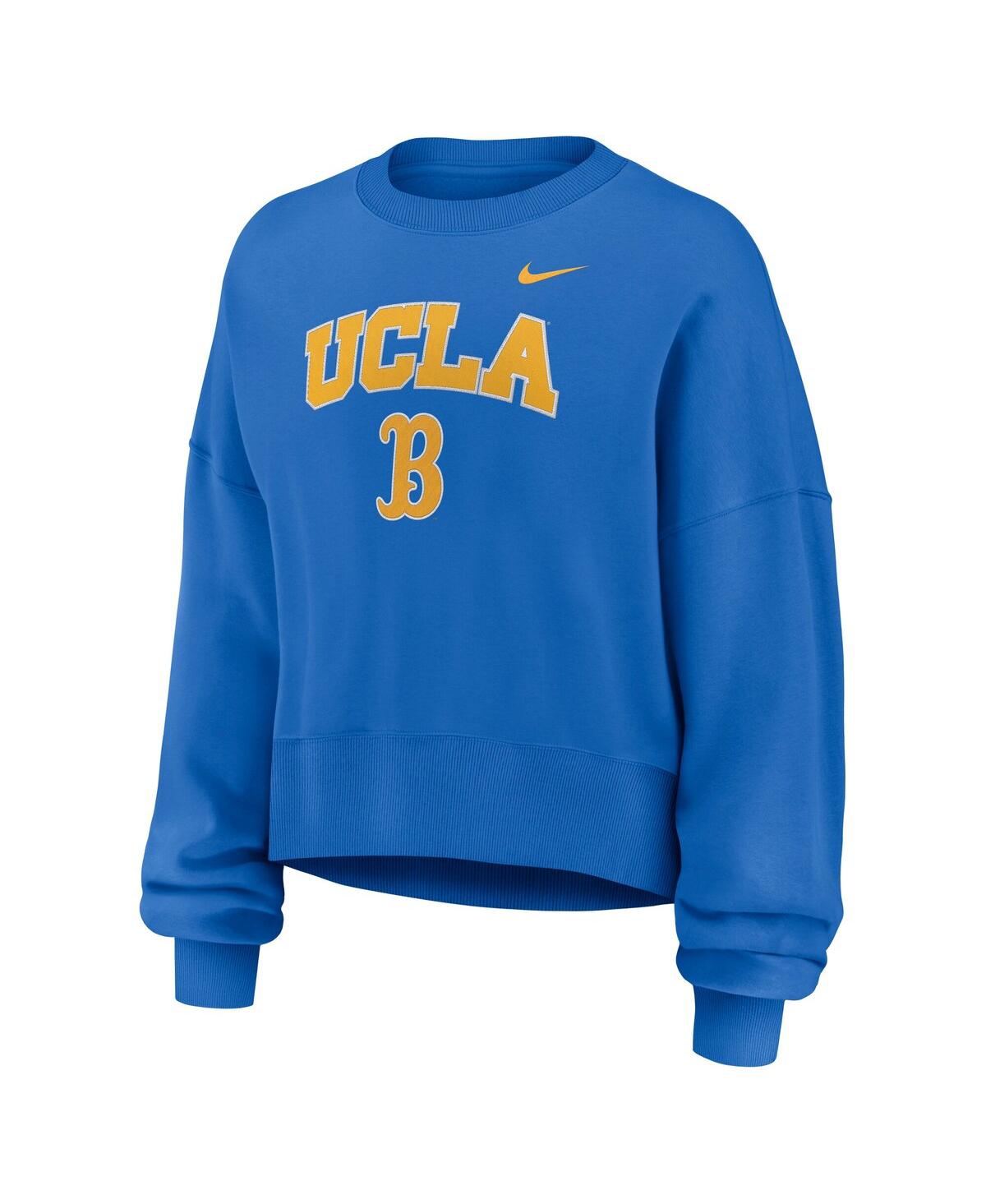 Nike Women's Blue Ucla Bruins Oversized Phoenix Arch Pullover Sweatshirt In Blue