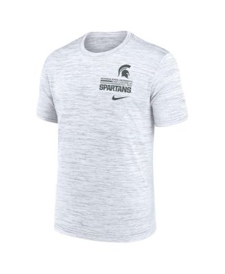 Men's White Michigan State Spartans Velocity Stacked Dri-FIT T-Shirt