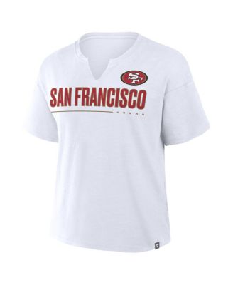 Women's White San Francisco 49ers Redzone Slub Boxy T-Shirt