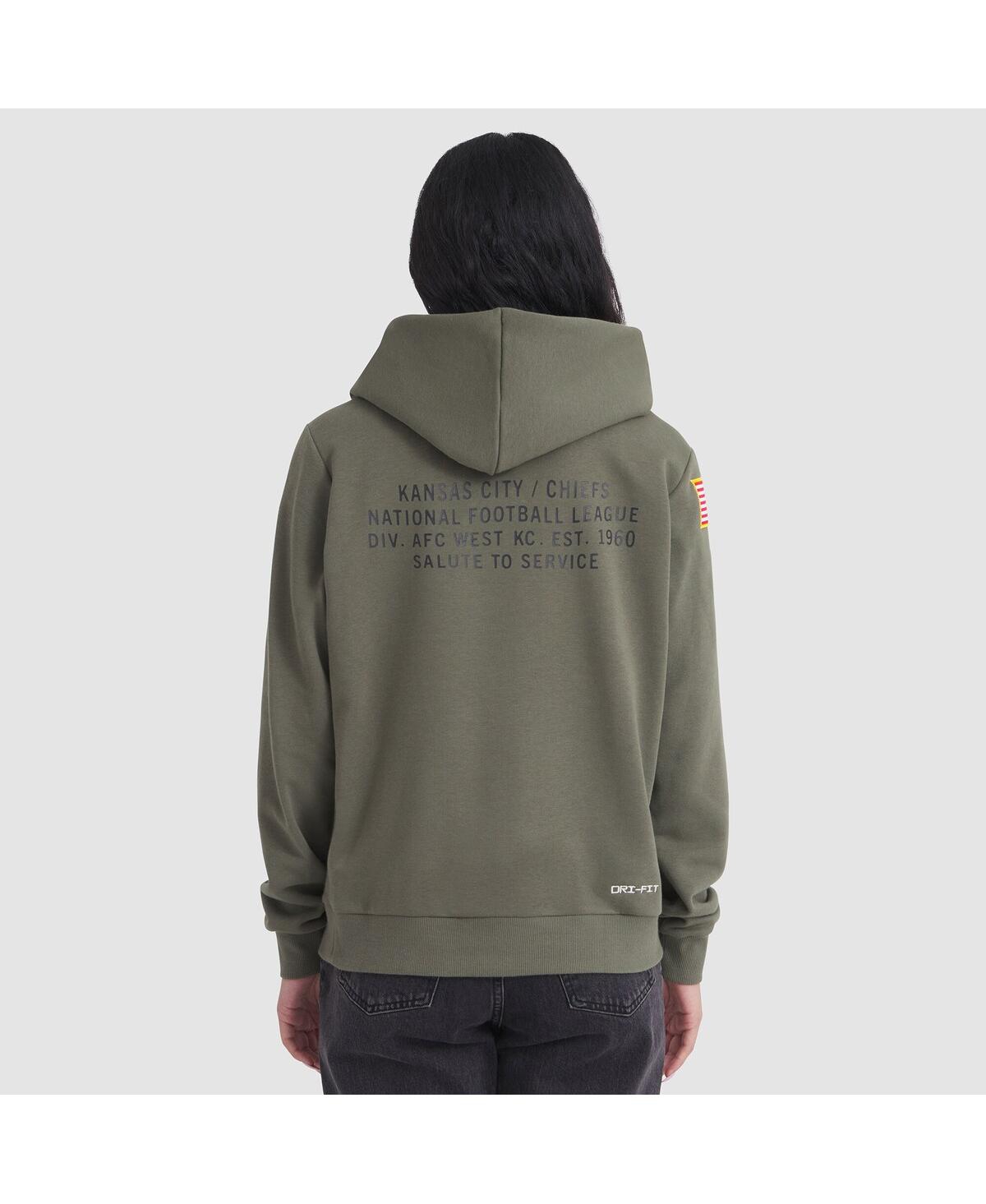 Nike Women's Olive Kansas City Chiefs 2025 Salute to Service Sideline Standard Issue Dri-fit Hoodie