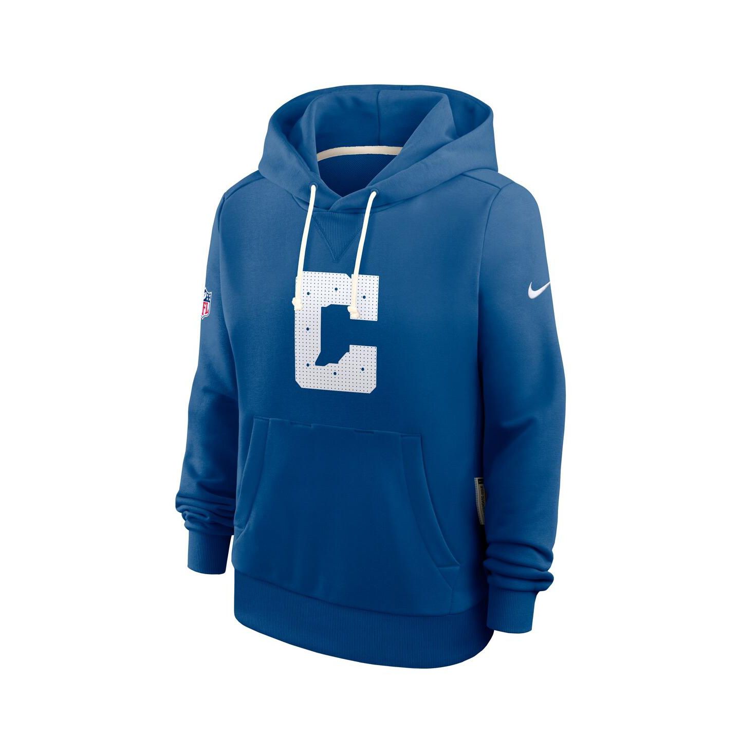 Женское худи Nike Royal Indianapolis Colts Sideline Standard Issue Initial Home Dri-FIT — фото 2