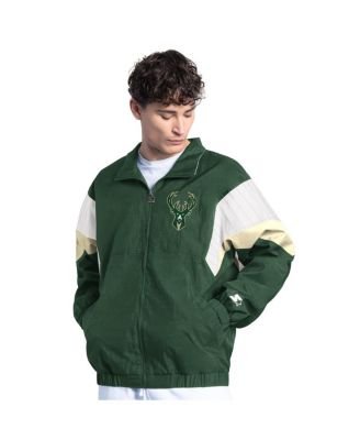 Starter - Men's Hunter Green Milwaukee Bucks Yard Line Full-Zip Jacket