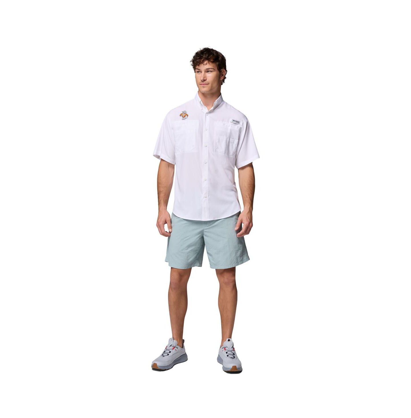Мужская рубашка Columbia White Tennessee Volunteers Tamiami Omni-Shade Button-Down — фото 3