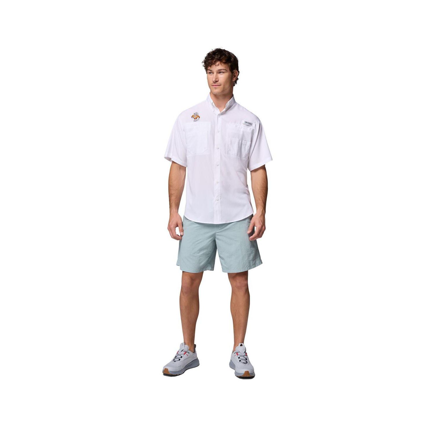Men's White Tennessee Volunteers Tamiami Omni-Shade Button-Down Shirt