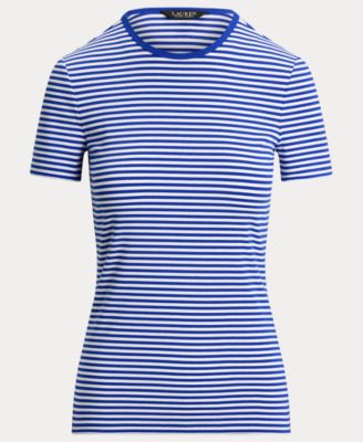 Women's Striped Short Sleeve Crew Neck T-Shirt