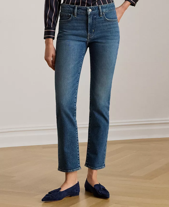 Women's Mid-Rise Straight Ankle Jeans