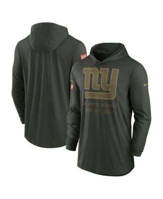 Nike - Men's Forest Green New York Giants 2025 Salute to Service Sideline Dri-FIT Lightweight Hooded Pullover