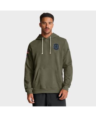 Nike - Men's Olive Indianapolis Colts 2025 Salute to Service Sideline Standard Issue Dri-FIT Hoodie