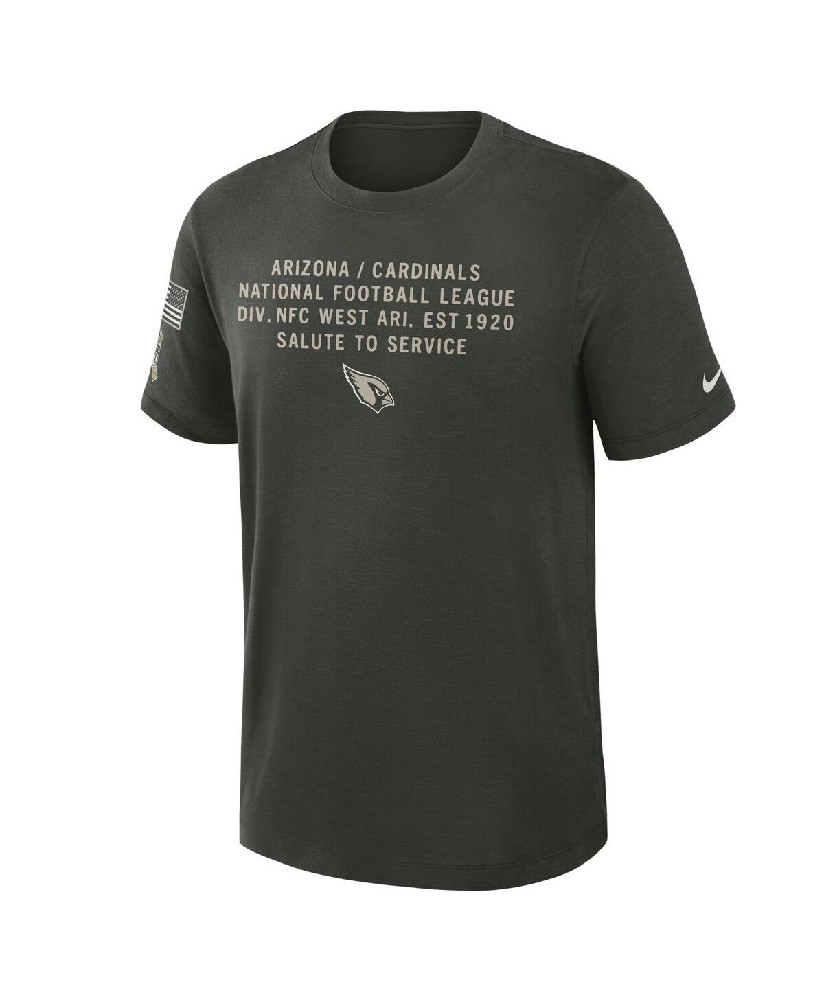 Nike Men's Dark Green Arizona Cardinals 2025 Salute To Service Sideline Slub Dri-fit T-shirt In Green