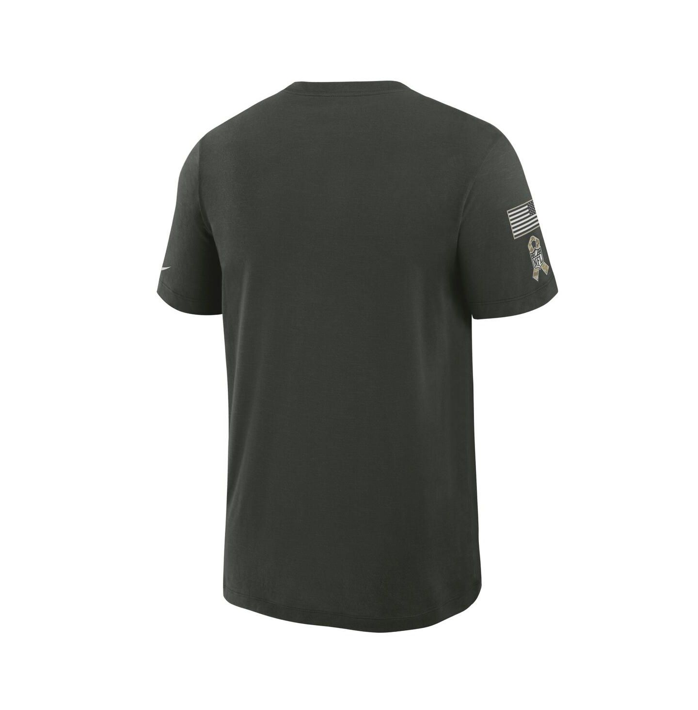 Мужская футболка Nike Dark Green Indianapolis Colts 2025 Salute to Service Sideline Slub Dri-FIT — фото 3