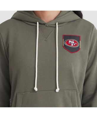 Women's Olive San Francisco 49ers 2025 Salute to Service Sideline Standard Issue Dri-FIT Hoodie