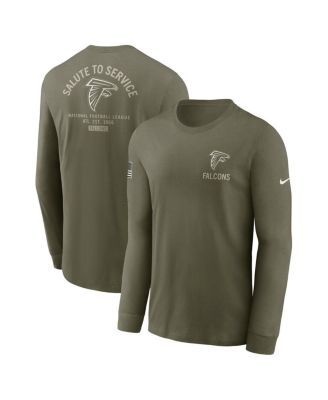 Nike - Men's Olive Atlanta Falcons 2025 Salute to Service Sideline Long Sleeve T-Shirt