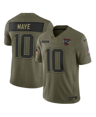 Nike - Men's Drake Maye Olive New England Patriots 2025 Salute to Service Limited Jersey