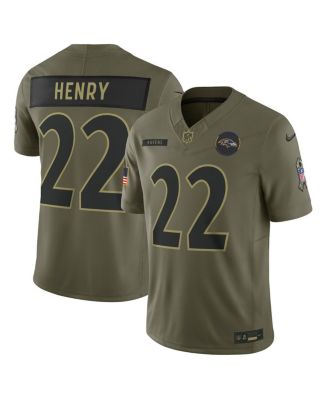 Nike - Men's Derrick Henry Olive Baltimore Ravens 2025 Salute to Service Limited Jersey
