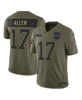 Nike - Men's Josh Allen Olive Buffalo Bills 2025 Salute to Service Limited Jersey