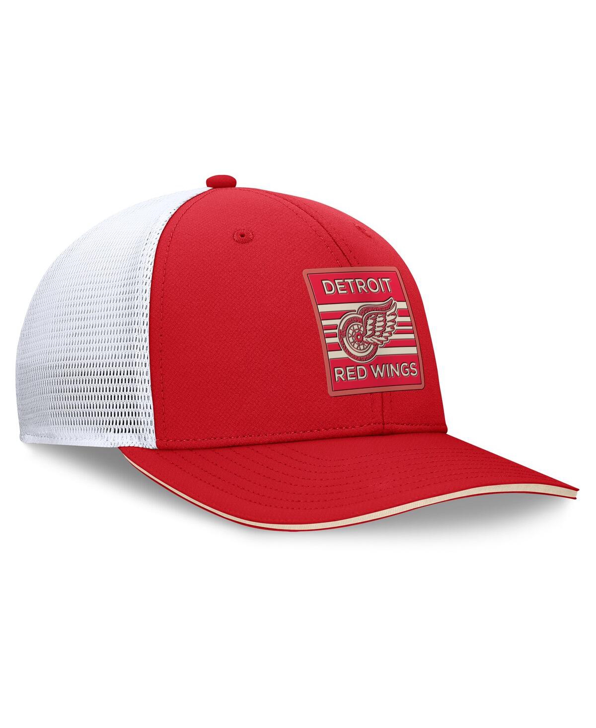 Fanatics Men's Cream Detroit Red Wings Centennial Adjustable Hat In Red