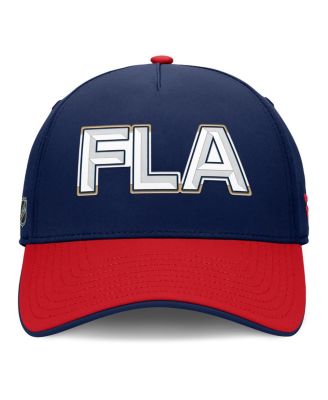 Men's Navy/Red Florida Panthers Authentic Pro Rink Team Code Flex Hat