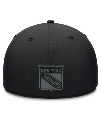 Men's Black New York Rangers Authentic Pro Road Team Code Flex Hat
