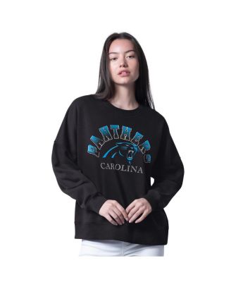 G-III 4Her by Carl Banks - Women's Black Carolina Panthers Oversized Feud Sweatshirt