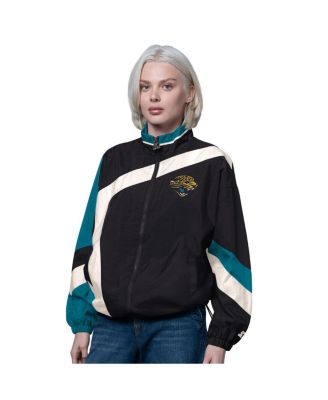 Starter - Women's Black/Teal Jacksonville Jaguars 1st Quarter Full-Zip Windbreaker