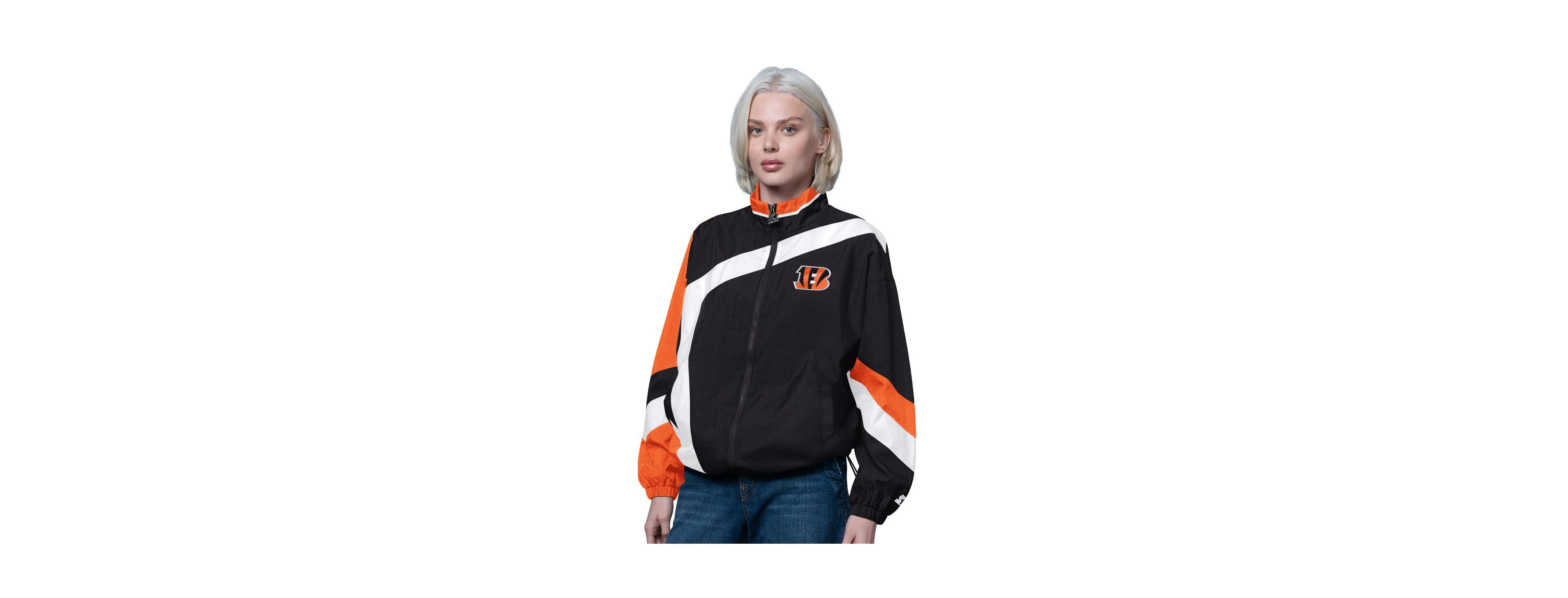 Starter Women's Black/Orange Cincinnati Bengals 1st Quarter Full-Zip Windbreaker Jacket