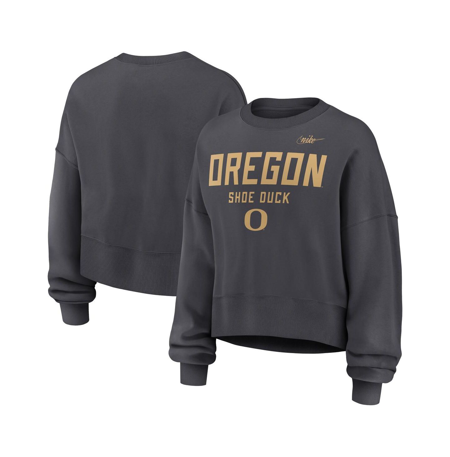 Женская толстовка Nike Charcoal Oregon Ducks Shoe Duck — фото 1