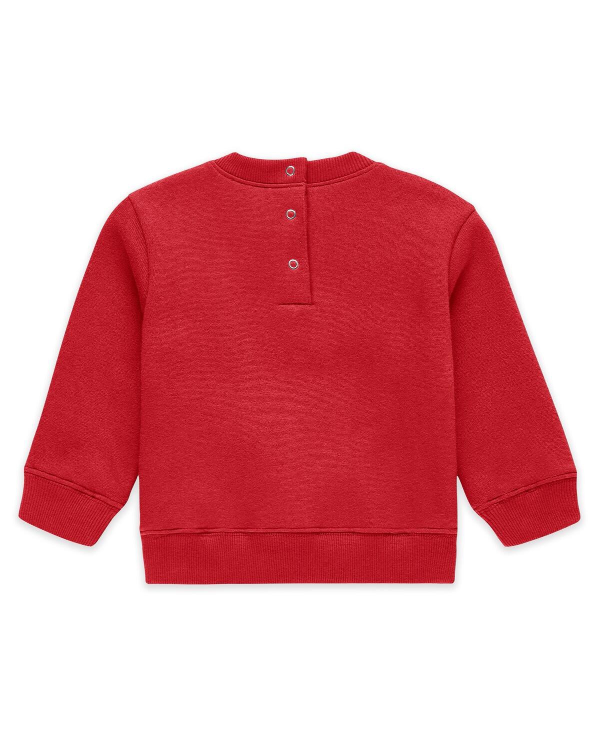 Wear By Erin Andrews Baby Boys And Girls 2-piece Scarlet San Francisco 49ers Fleece Crewneck And Pants Set In Red