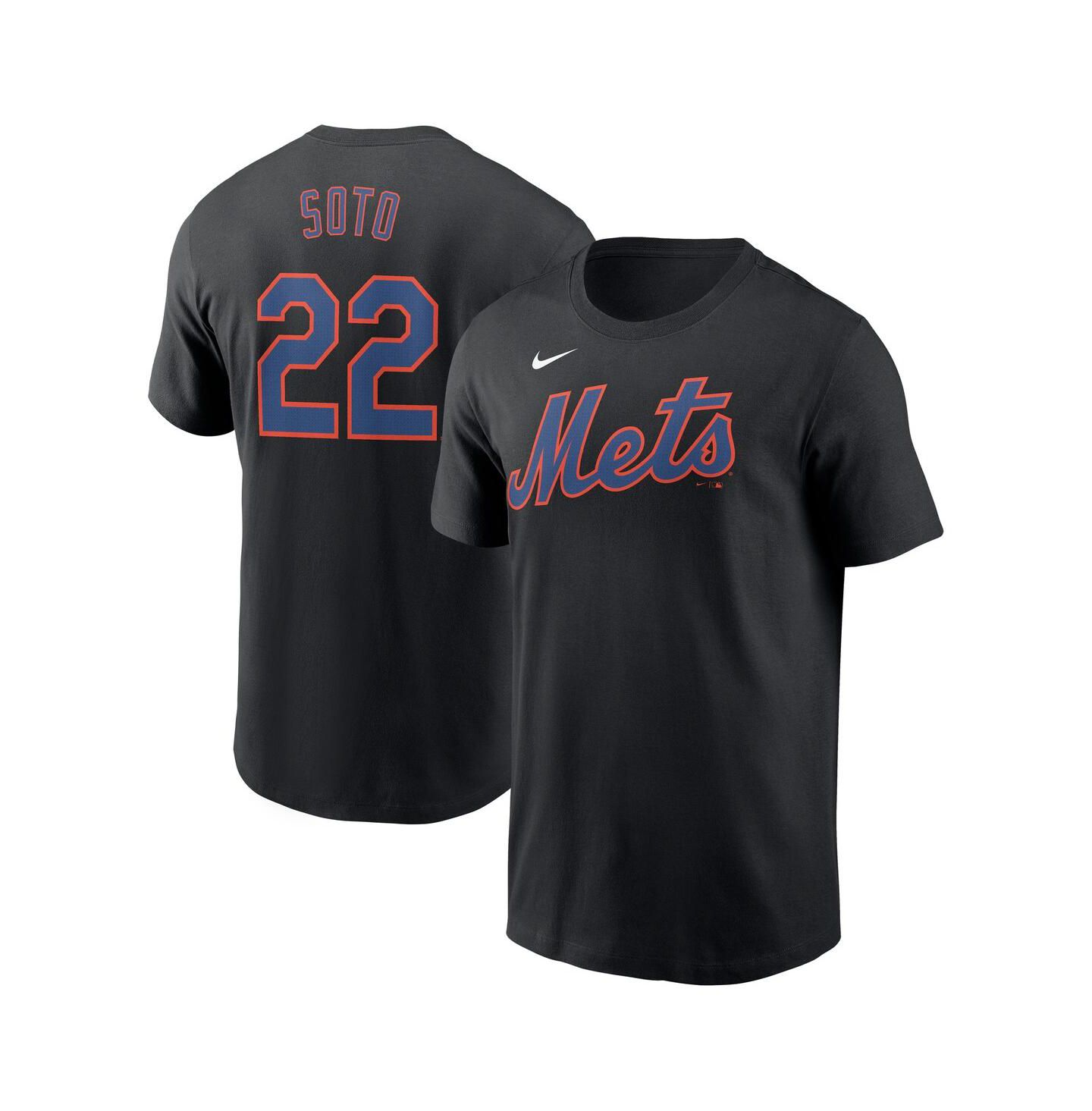 Мужская футболка Nike Juan Soto Black New York Mets Fuse Name & Number — фото 1