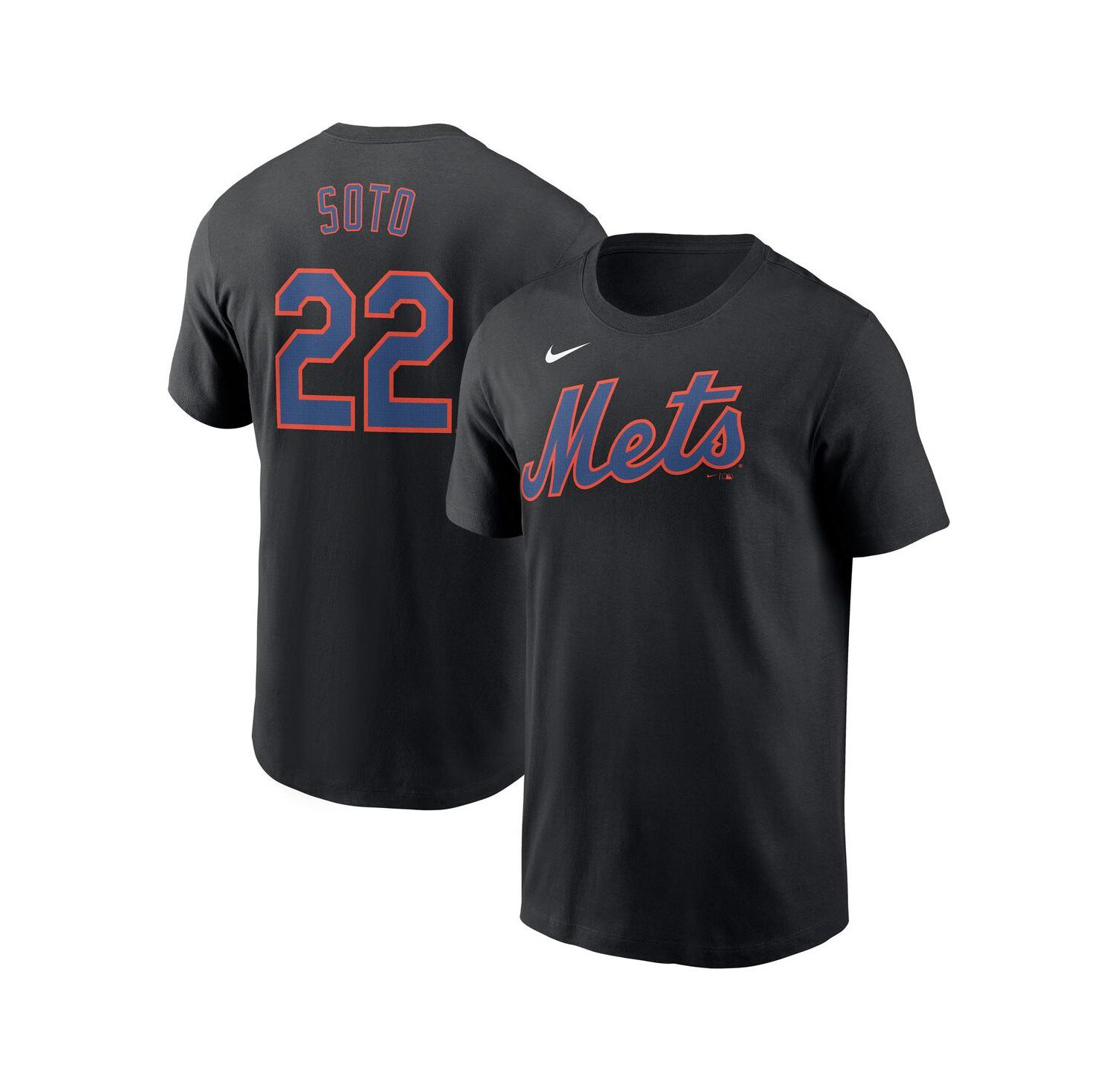 Men's Juan Soto Black New York Mets Fuse Name & Number T-Shirt