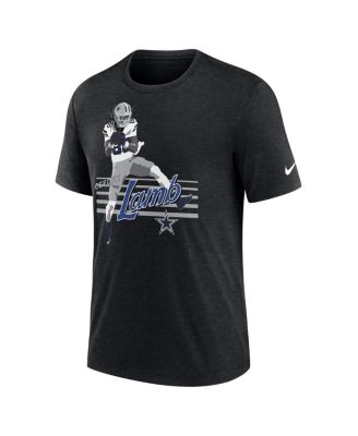 Men's CeeDee Lamb Heather Black Dallas Cowboys Player Graphic T-Shirt